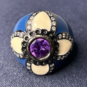 Beautiful Purple Gemstone Cocktail Ring